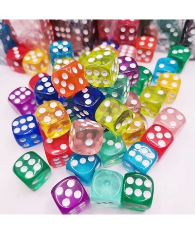 Dice Set 100 Pcs 16MM (5/8 inches) 6 Sided Translucent Colors Game Dice 10 Colors with Black Pouch $24.68 Game Accessories