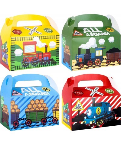 12pcs Railroad Train Crossing Party Gift Treat Boxes Steam Train Goodie Candy Boxes for Railway Train Theme Party Favors Kids...