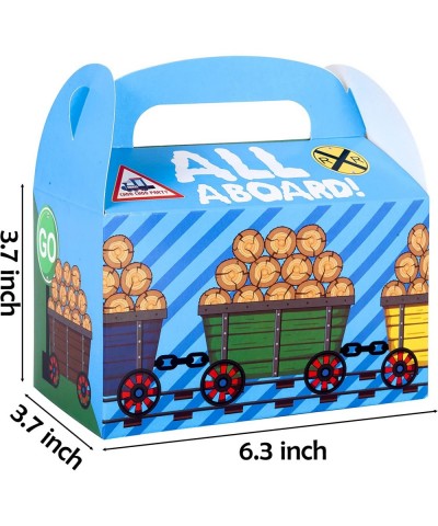 12pcs Railroad Train Crossing Party Gift Treat Boxes Steam Train Goodie Candy Boxes for Railway Train Theme Party Favors Kids...