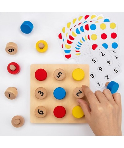 Wooden Matching Games Color and Number Sorting Stacking Wooden Educational Game Color & Number Recognition Skills Chritmas an...