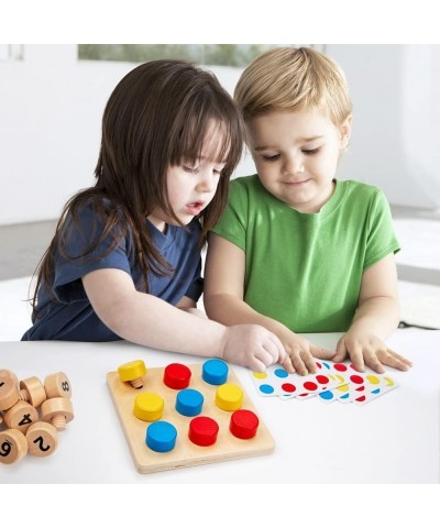 Wooden Matching Games Color and Number Sorting Stacking Wooden Educational Game Color & Number Recognition Skills Chritmas an...