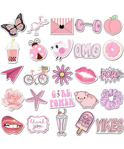 Pink Girl Stickers for Water Bottles Cute Vsco Vinyl Laptop Stickers Waterproof and Perfect Stickers for Kids Girls (Pink Gir...