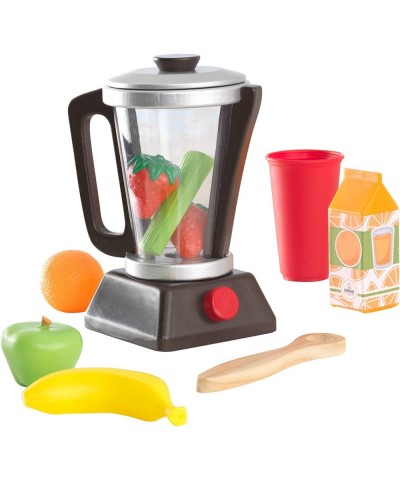 Wooden Espresso Smoothie Set with Pretend Fruits and Vegetables Play Food Removable Lid Gift for Ages 3+ $39.78 Toy Kitchen P...