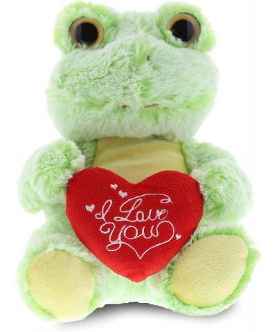 I Love You Sitting Frog Plush – Cute Stuffed Animal with Sweet Heart Message and Name Personalization for Valentines Annivers...