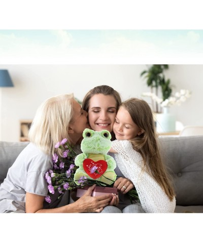 I Love You Sitting Frog Plush – Cute Stuffed Animal with Sweet Heart Message and Name Personalization for Valentines Annivers...