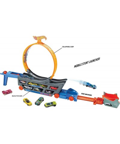 Transporter Truck Mobile Play Set Large Loop Collapsible Launcher Room for 18 Die-Cast 1:16 Vehicles Ages 3 and Up $42.18 Pla...