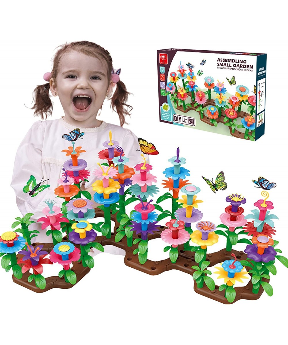 Flower Garden Building Toys for Girls 160 Pcs STEM Toys Gardening Pretend Gifts for Kids Educational Activity Stacking Game f...