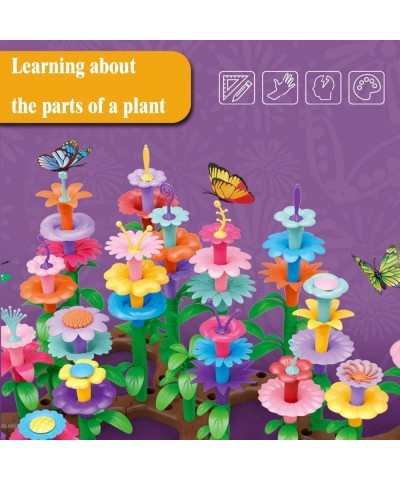 Flower Garden Building Toys for Girls 160 Pcs STEM Toys Gardening Pretend Gifts for Kids Educational Activity Stacking Game f...