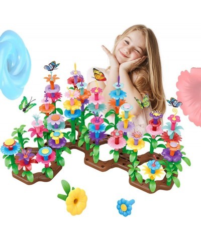 Flower Garden Building Toys for Girls 160 Pcs STEM Toys Gardening Pretend Gifts for Kids Educational Activity Stacking Game f...