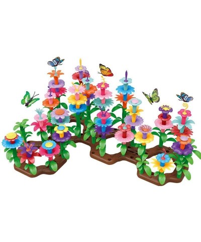 Flower Garden Building Toys for Girls 160 Pcs STEM Toys Gardening Pretend Gifts for Kids Educational Activity Stacking Game f...