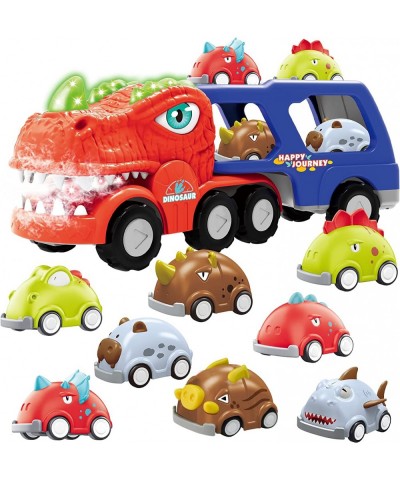 Dinosaur Toy Truck Car Toys for Toddlers 9 in 1 Carrier Trucks for 3 4 5 6 Years Old Boys and Girls Friction Power Truck Tran...