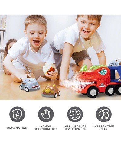 Dinosaur Toy Truck Car Toys for Toddlers 9 in 1 Carrier Trucks for 3 4 5 6 Years Old Boys and Girls Friction Power Truck Tran...