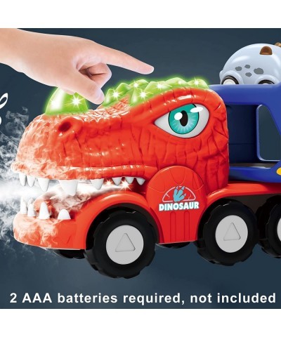 Dinosaur Toy Truck Car Toys for Toddlers 9 in 1 Carrier Trucks for 3 4 5 6 Years Old Boys and Girls Friction Power Truck Tran...