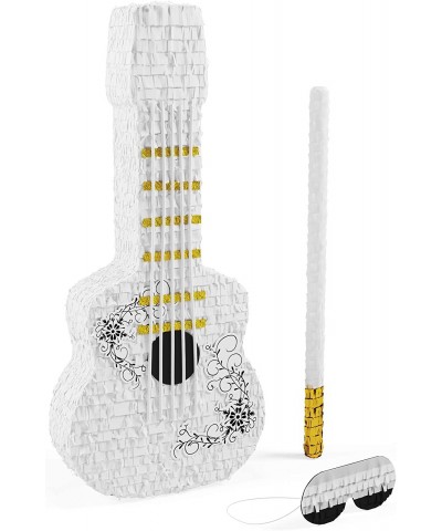 Guitar Piñata Bundle with a Blindfold and Bat ― Perfect Size Piñata That Holds Up to 2 lbs of Candy for Birthday Parties Kids...