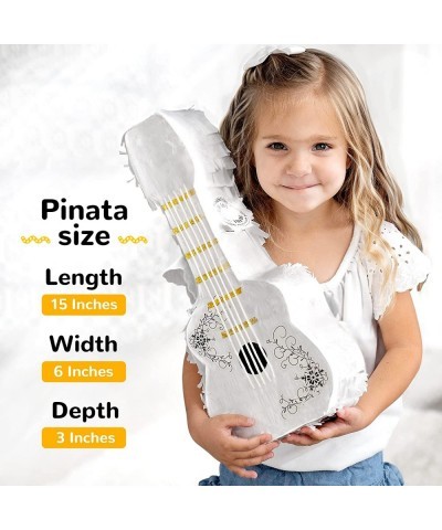 Guitar Piñata Bundle with a Blindfold and Bat ― Perfect Size Piñata That Holds Up to 2 lbs of Candy for Birthday Parties Kids...