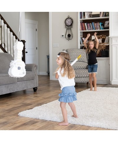 Guitar Piñata Bundle with a Blindfold and Bat ― Perfect Size Piñata That Holds Up to 2 lbs of Candy for Birthday Parties Kids...