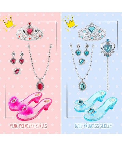 Girls Princess Dress Up Shoes and Jewelry Toys Set Girls Role Play Shoes Collection Toys for Girls Princess Dress Up Clothes ...