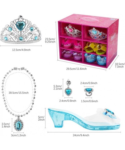 Girls Princess Dress Up Shoes and Jewelry Toys Set Girls Role Play Shoes Collection Toys for Girls Princess Dress Up Clothes ...