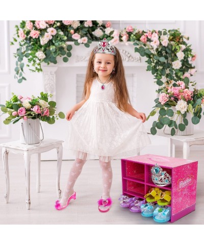 Girls Princess Dress Up Shoes and Jewelry Toys Set Girls Role Play Shoes Collection Toys for Girls Princess Dress Up Clothes ...