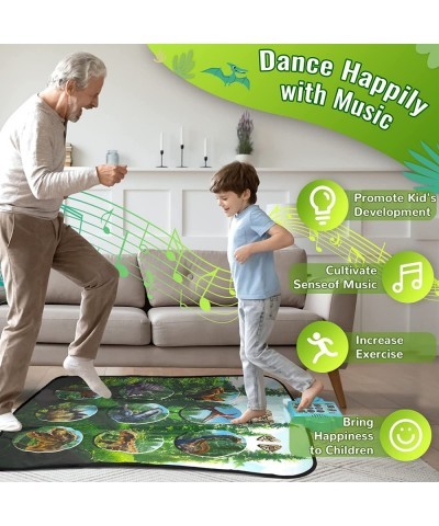 Dinosaur Dance Mat Toys for 3-10 Year Old Boys Girls Dance Pad with LED Light Electronic Toy Birthday Christmas Xmas Gifts fo...