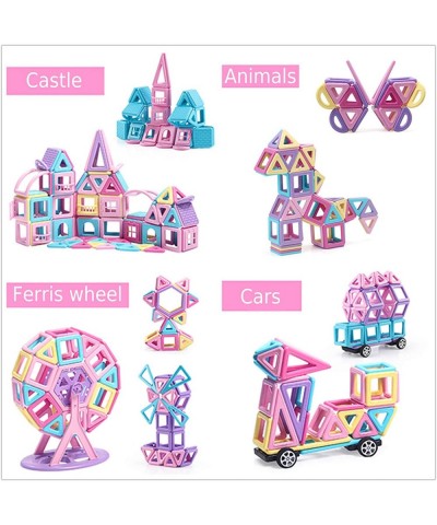 Magnetic Building Block 155pcs Educational Magnet Tiles Creative Learning and Development Macaron Color Toys Set for 3 4 5 6 ...