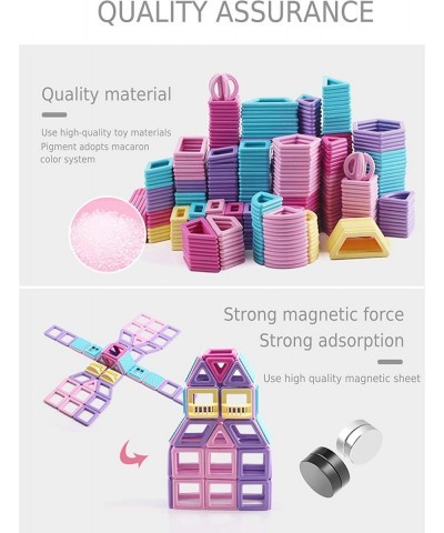 Magnetic Building Block 155pcs Educational Magnet Tiles Creative Learning and Development Macaron Color Toys Set for 3 4 5 6 ...