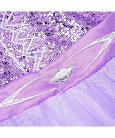 Girls Sparkly Princess Costume Snow Party Dress up Purple Halloween Cosplay Pageant Costume $45.83 Kids' Costumes