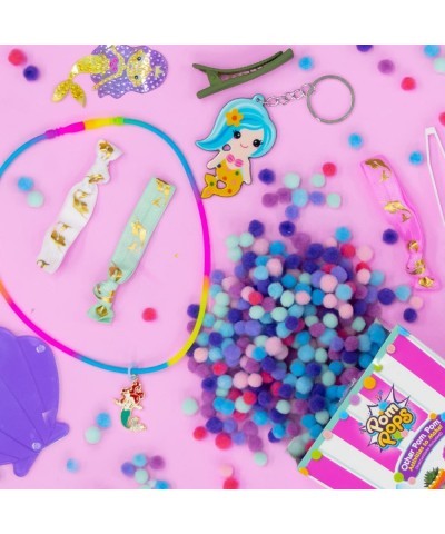 Pom Pops - Surprise DIY Craft Activity Kit for Kids - Receive Either The Unicorn Mermaid or Llama Style - Colors and Styles M...