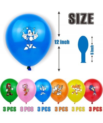 Sonic Birthday Party Supplies Sonic Party Decorations Includes Banner Cake topper Cupcake topper 7+9inch Plates Gift bags Tab...