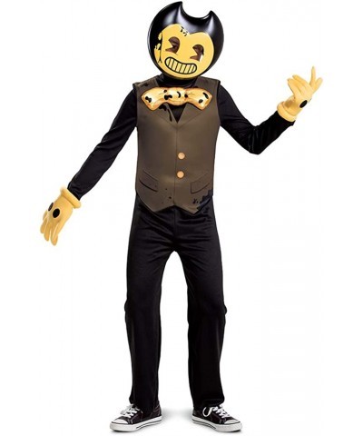 Bendy Costume for Kids Official Bendy and the Dark Revival Costumes with Mask $47.42 Kids' Costumes