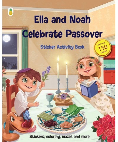 Passover Activity Book with Sticker Activities: Ella and Noah Celebrate Passover (150+ Stickers with Matching Passover Scenes...