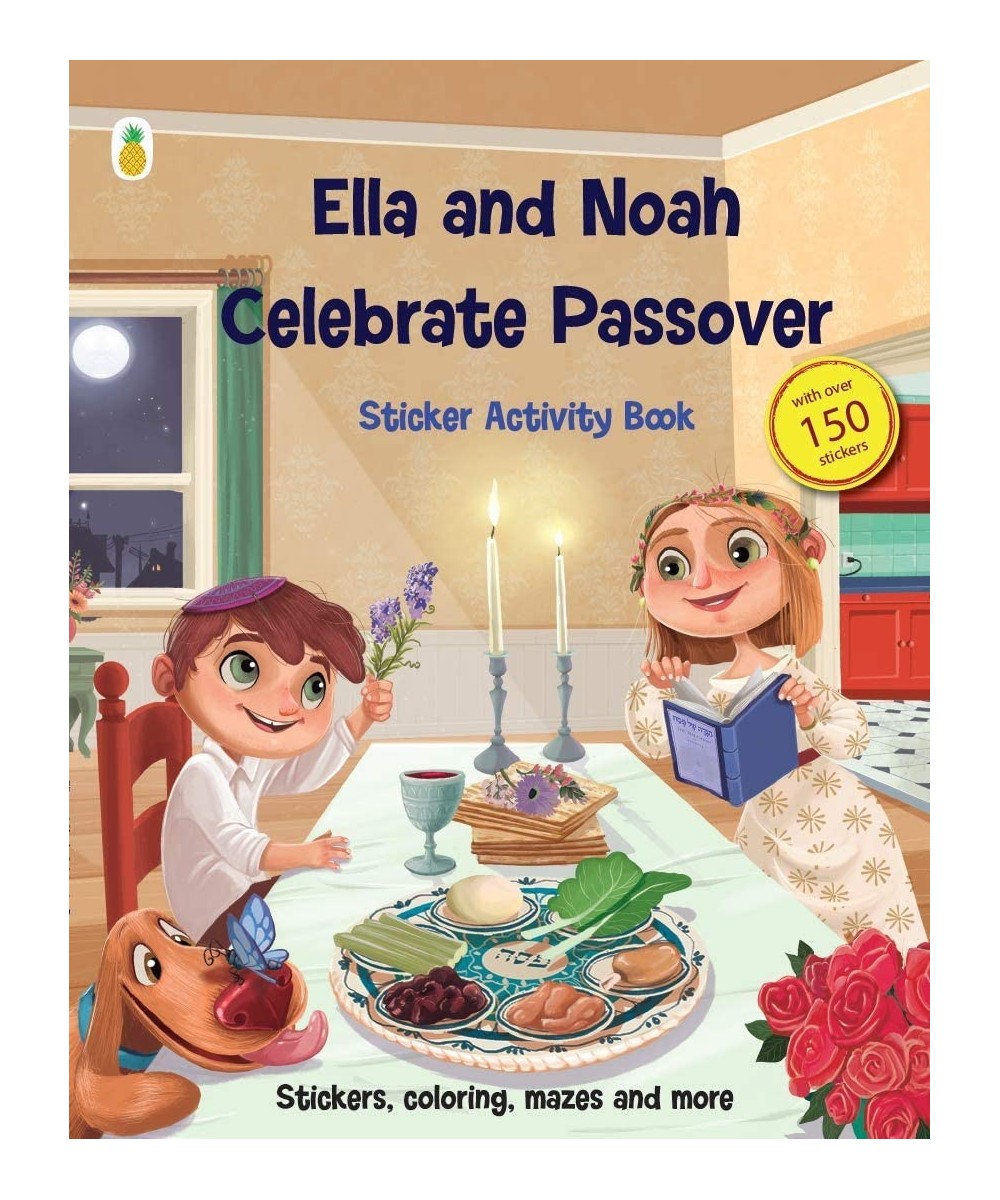 Passover Activity Book with Sticker Activities: Ella and Noah Celebrate Passover (150+ Stickers with Matching Passover Scenes...