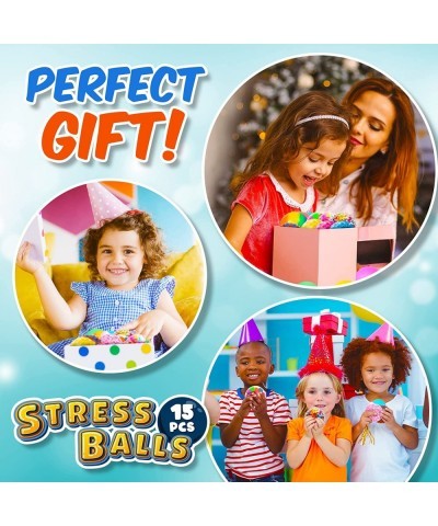 Sensory Stress Balls - 15 Pack - Stress Balls Fidget Toys for Kids and Adults - Sensory Squishy Balls Set Anxiety Relief Calm...