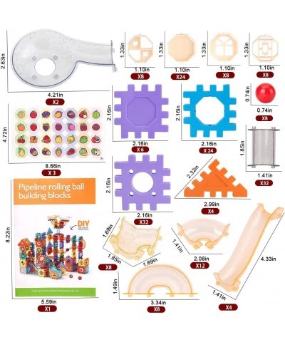 Marble Run Race Track Toys 192PCS Building Blocks Set with Ball DIY Building Toys STEM Educational Toys Gift for Kids Toddler...