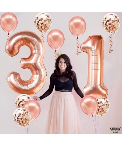 Giant Rose Gold 31 Balloons Numbers - 40 Inch 31 Birthday Decorations for Women | 31st Birthday Balloons | Big 31 Balloon Num...