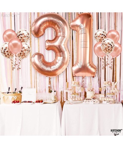 Giant Rose Gold 31 Balloons Numbers - 40 Inch 31 Birthday Decorations for Women | 31st Birthday Balloons | Big 31 Balloon Num...