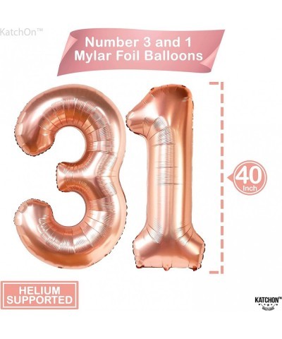 Giant Rose Gold 31 Balloons Numbers - 40 Inch 31 Birthday Decorations for Women | 31st Birthday Balloons | Big 31 Balloon Num...