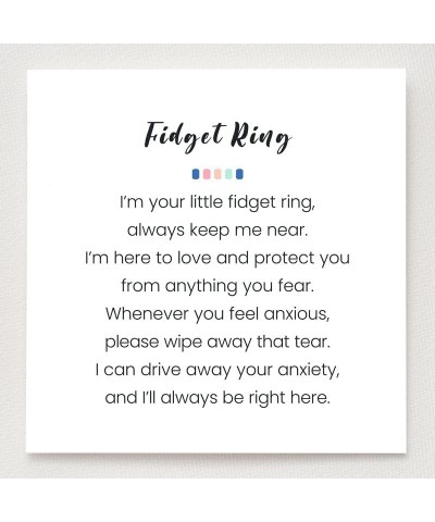 Enamel Fidget Ring for Anxiety for Women Silver Spinner Anxiety Rings with Colorful Beads Anxiety Relief to My Daughter Fidge...