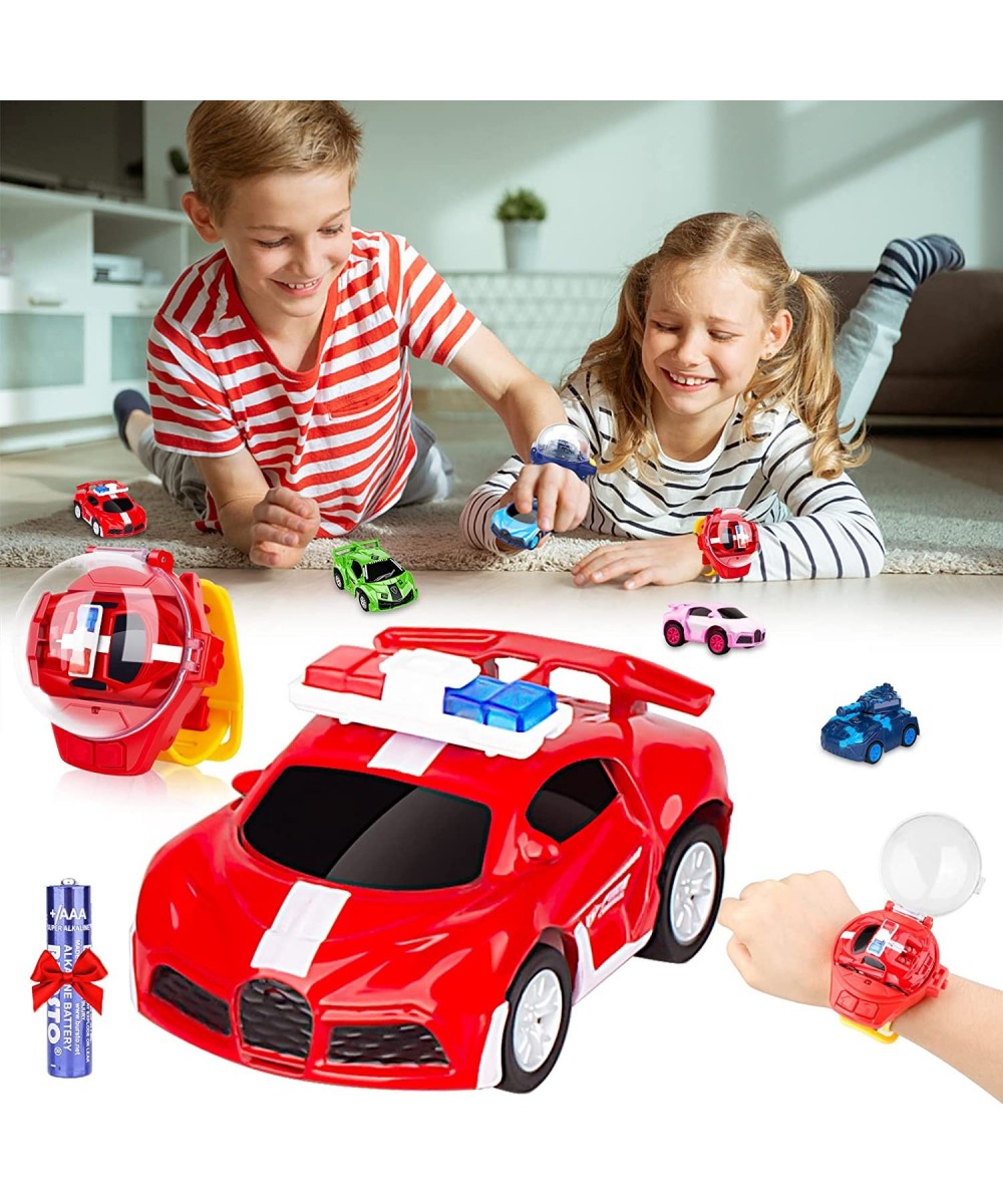 Watch Remote Control Car Toys Upgraded 2.4 GHz Cartoon RC Watch Mini Racing Car USB Charging Mini Red Car Toy $28.86 Remote &...