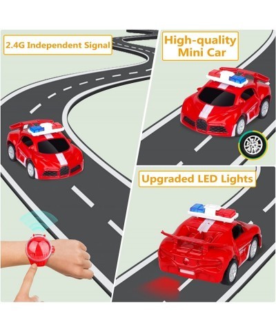 Watch Remote Control Car Toys Upgraded 2.4 GHz Cartoon RC Watch Mini Racing Car USB Charging Mini Red Car Toy $28.86 Remote &...