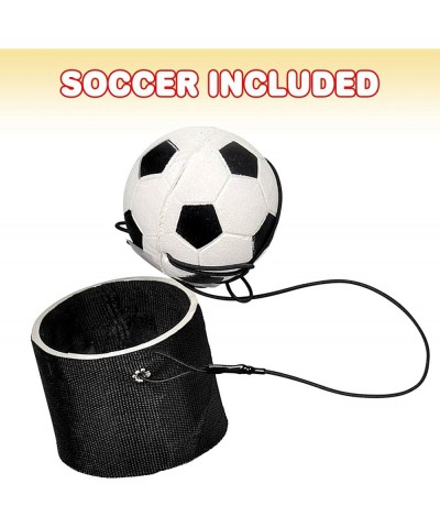 2.25 Inch Sports Wrist Balls - Set of 3 - Includes Basketball Baseball and Soccer Ball Wristband Toys - Durable Foam String A...