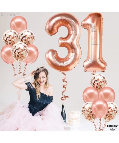 Giant Rose Gold 31 Balloons Numbers - 40 Inch 31 Birthday Decorations for Women | 31st Birthday Balloons | Big 31 Balloon Num...