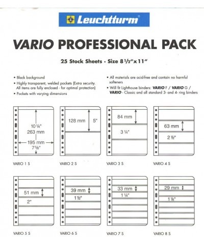 25 VARIO 3C Pages $36.95 Collectibles Display & Storage