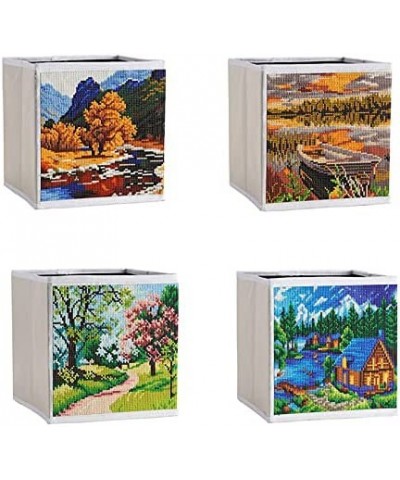 DIY Diamond Painting Storage Cubes Organizer Container Kits Folding Storage Box with DIY Diamond Painting Art Craft Kits for ...