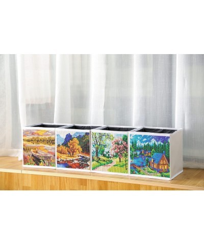 DIY Diamond Painting Storage Cubes Organizer Container Kits Folding Storage Box with DIY Diamond Painting Art Craft Kits for ...