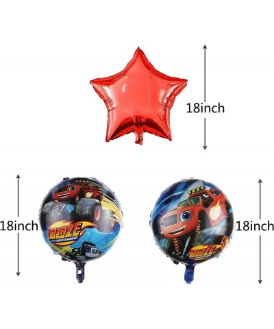 Blaze and the Monster Machine 3rd Birthday Decorations Red Number 3 Balloons 32 Inch Monster Truck Balloon Bouquet Set Party ...