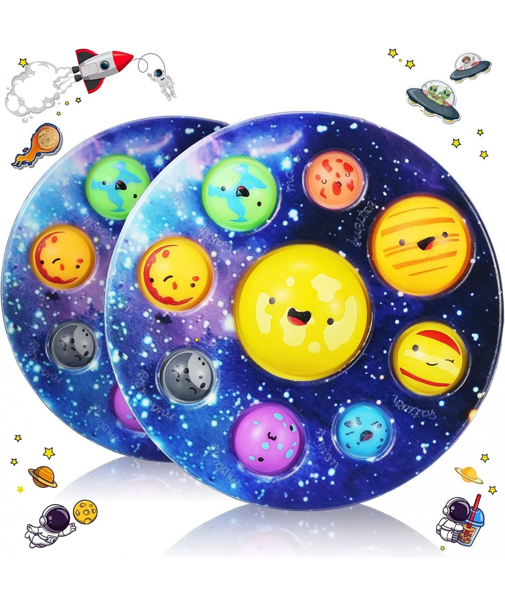 2 Pcs Solar System Fidget Toy Gifts for 3 4 5 6 Years Boys Girls Planets Pack for Kids Bubble Push it Toy Stress Relief Toys ...