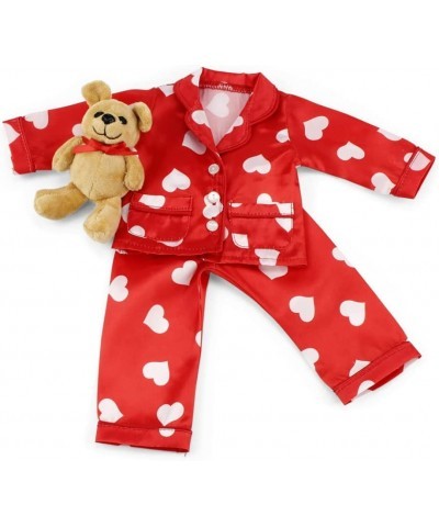 18 Inch Doll Pajamas PJs Sleepwear Gift Set with Teddy Bear Accessory - Perfect for Valentine's Day! | Compatible with 18" Am...