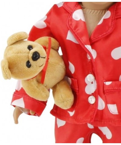 18 Inch Doll Pajamas PJs Sleepwear Gift Set with Teddy Bear Accessory - Perfect for Valentine's Day! | Compatible with 18" Am...