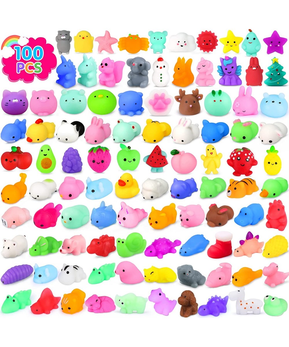 100Pcs Mochi Squishy Toy Party Favors for Kid Animal Squishies Kawaii Mini Squishies Classroom Prizes Stress Relief Toy Hallo...